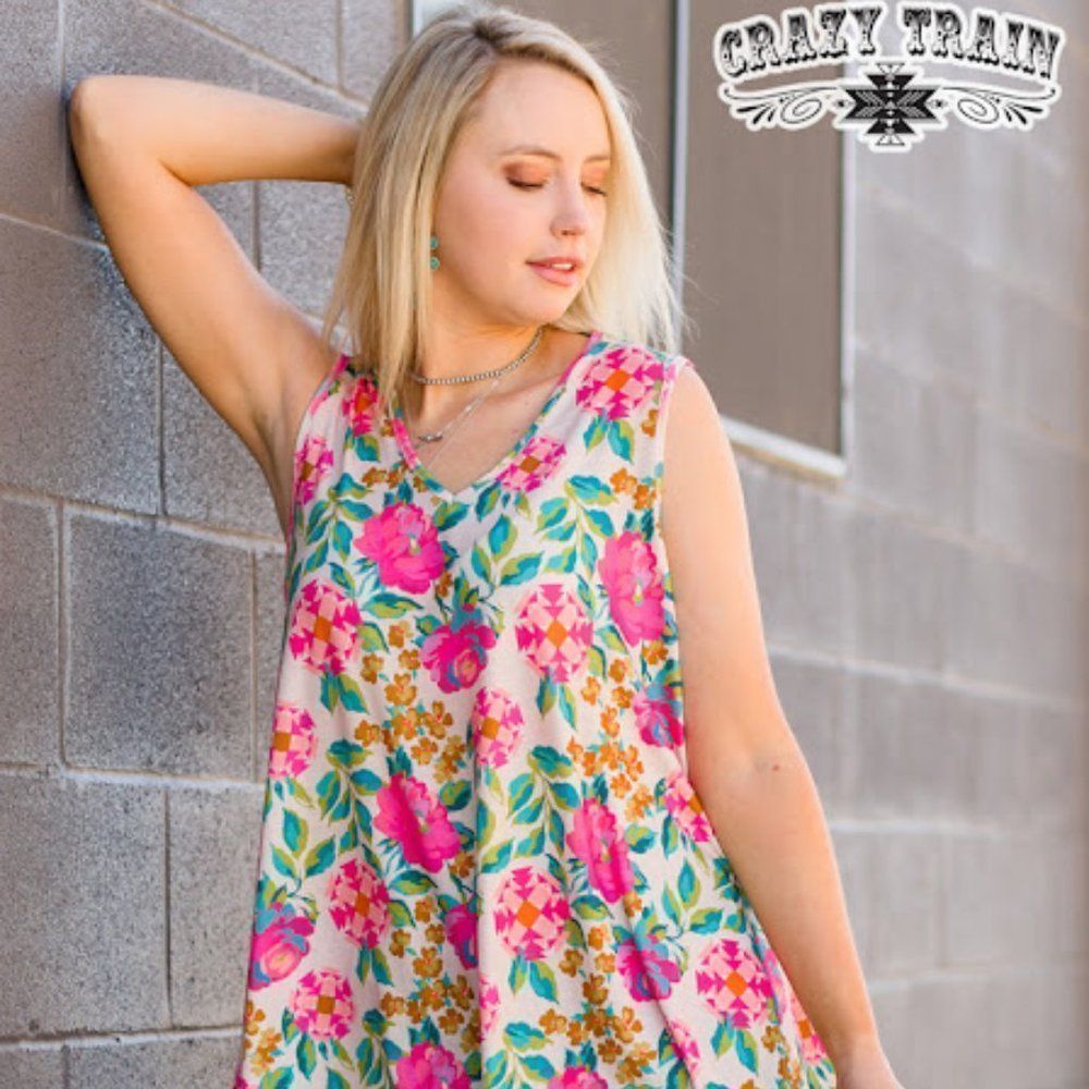 AZTEC BLOSSOM TANK  